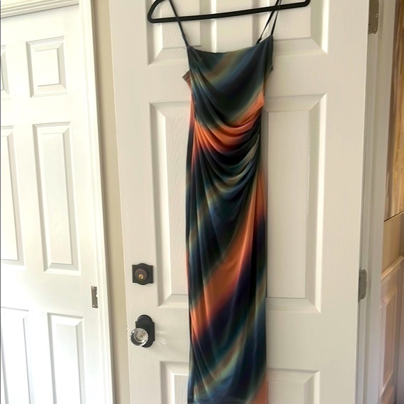 NWOT ASTR THE LABEL Elegant Multicolor Striped Dress SIZE XS